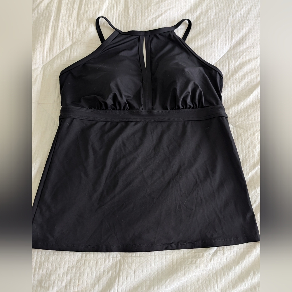 Lands' End Black Swimwear Top